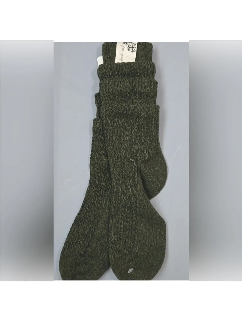 Free People: Staple Slouch Socks in Heritage Green. NWT
